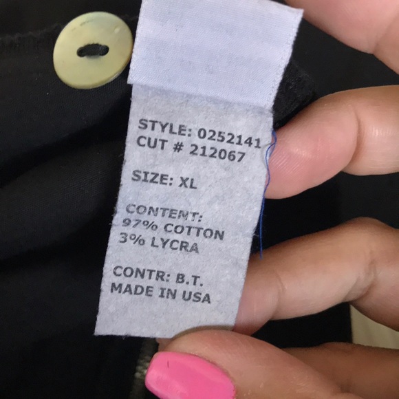 Straight Legged Black Ankle Pant with flat front - Picture 6 of 7